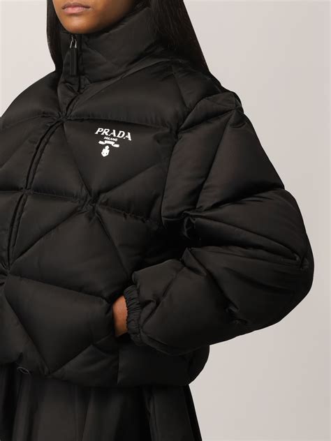 prada coat black|prada coats women.